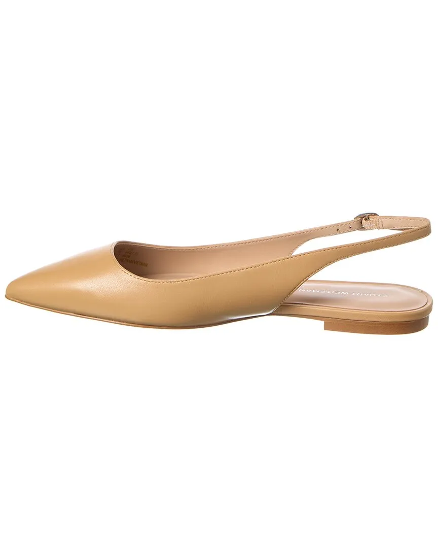Stuart Weitzman Mara Leather Slingback Flat
