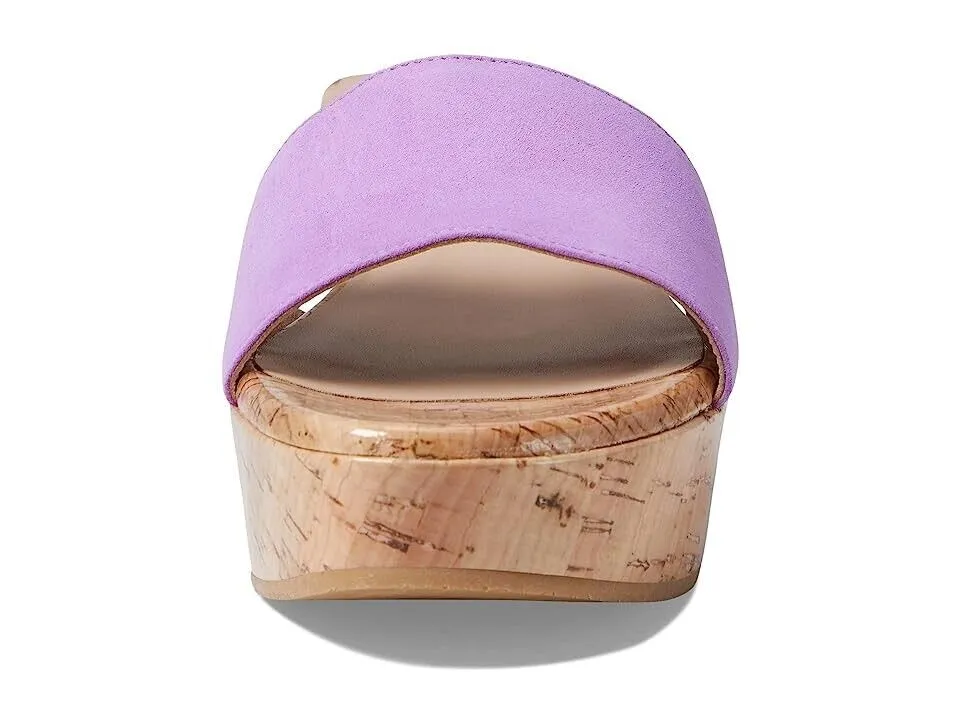 Stuart Weitzman Summer Sandals Women's US 8.5 Lilac Leather Wedge Heel KHD820