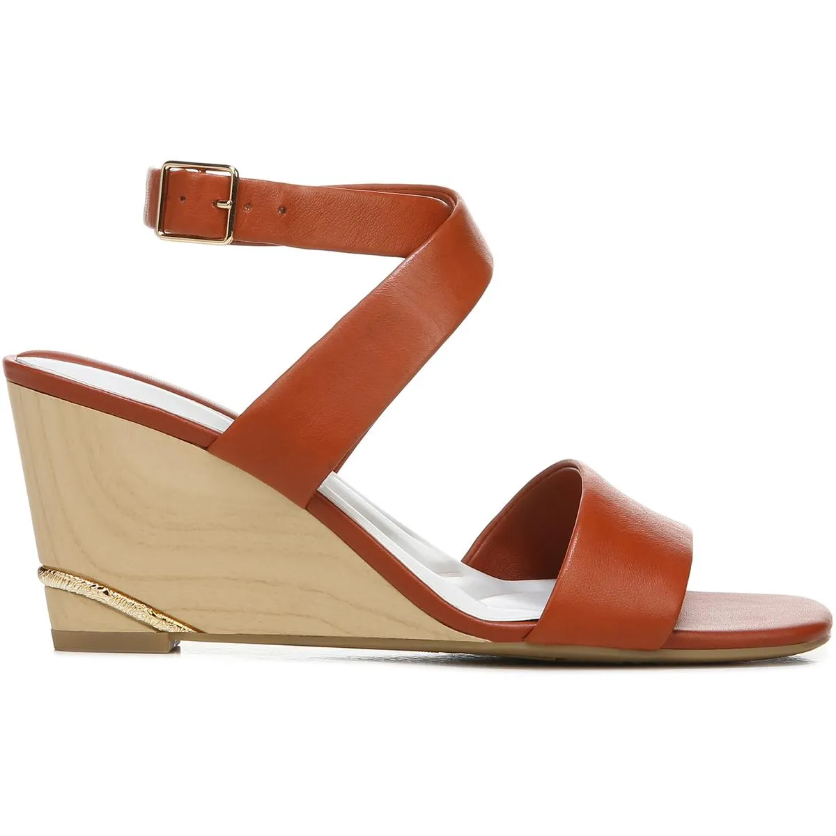 Stud Womens Buckle Ankle Strap Wedge Sandals