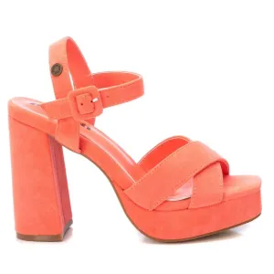Suede Dressy Sandals In Coral