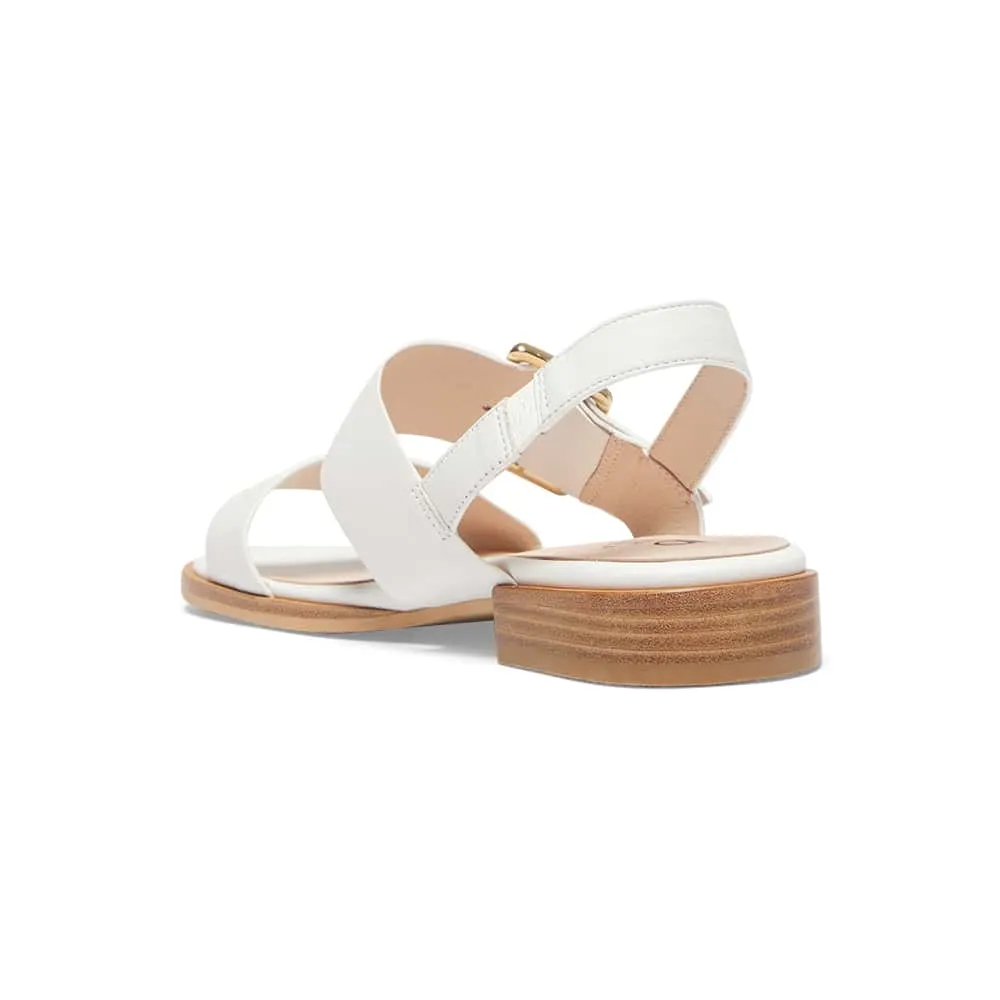 Tabatha Sandal in White Leather