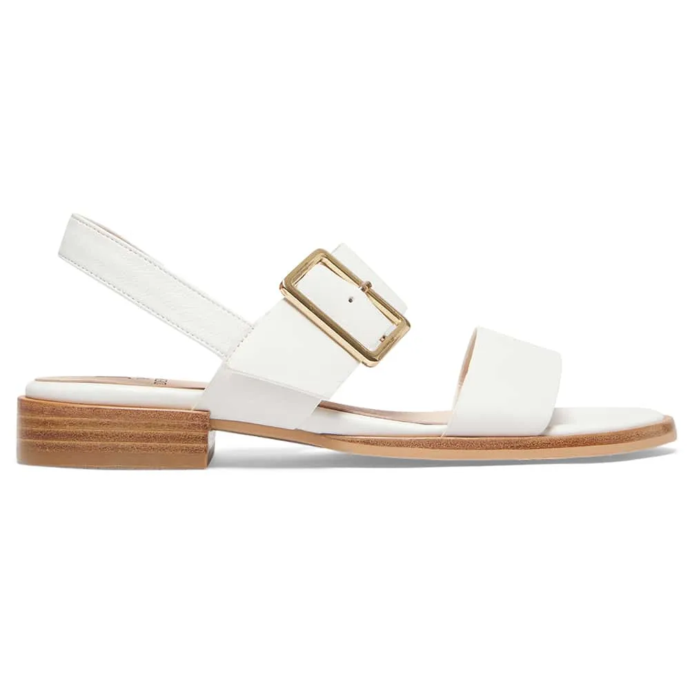 Tabatha Sandal in White Leather