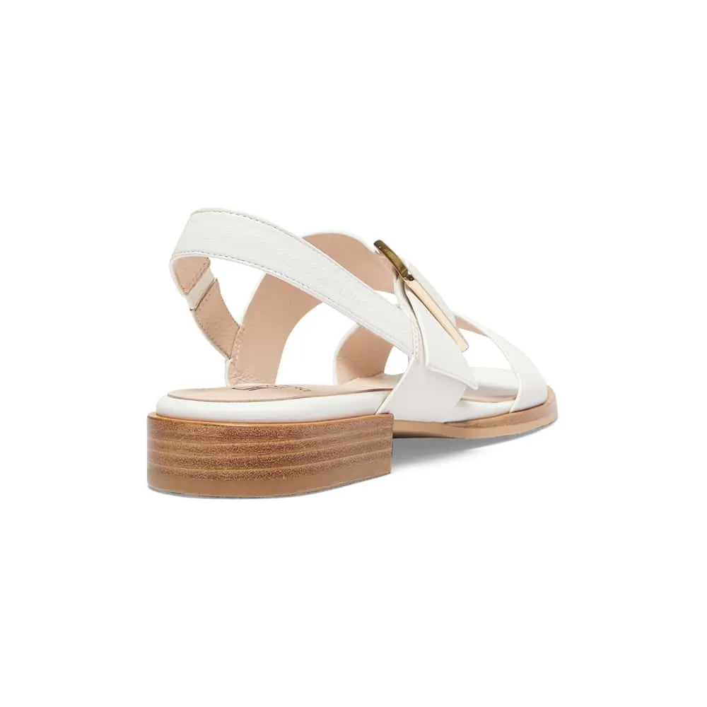 Tabatha Sandal in White Leather