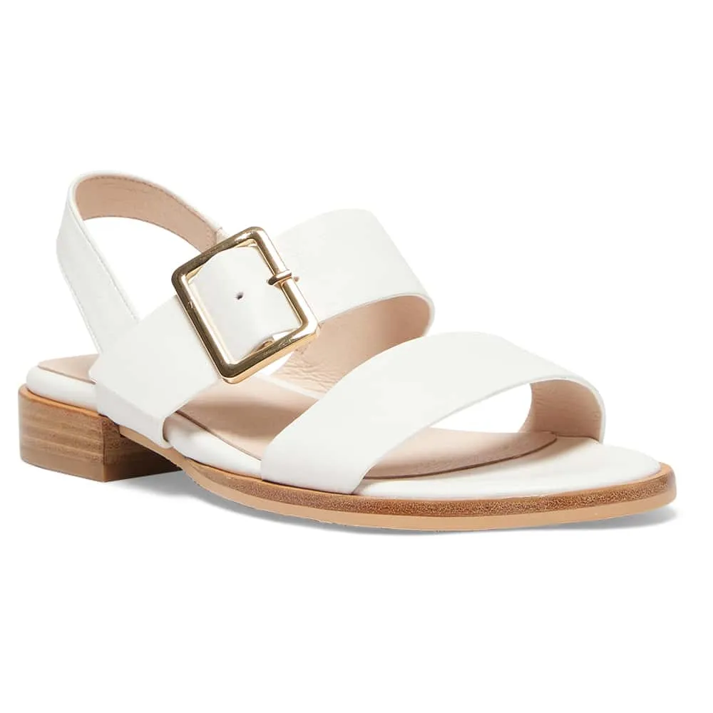 Tabatha Sandal in White Leather