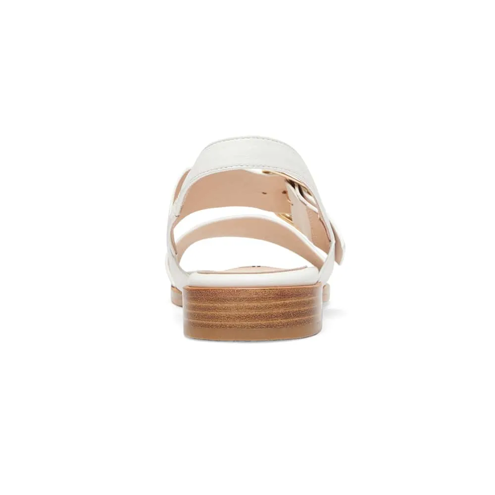 Tabatha Sandal in White Leather