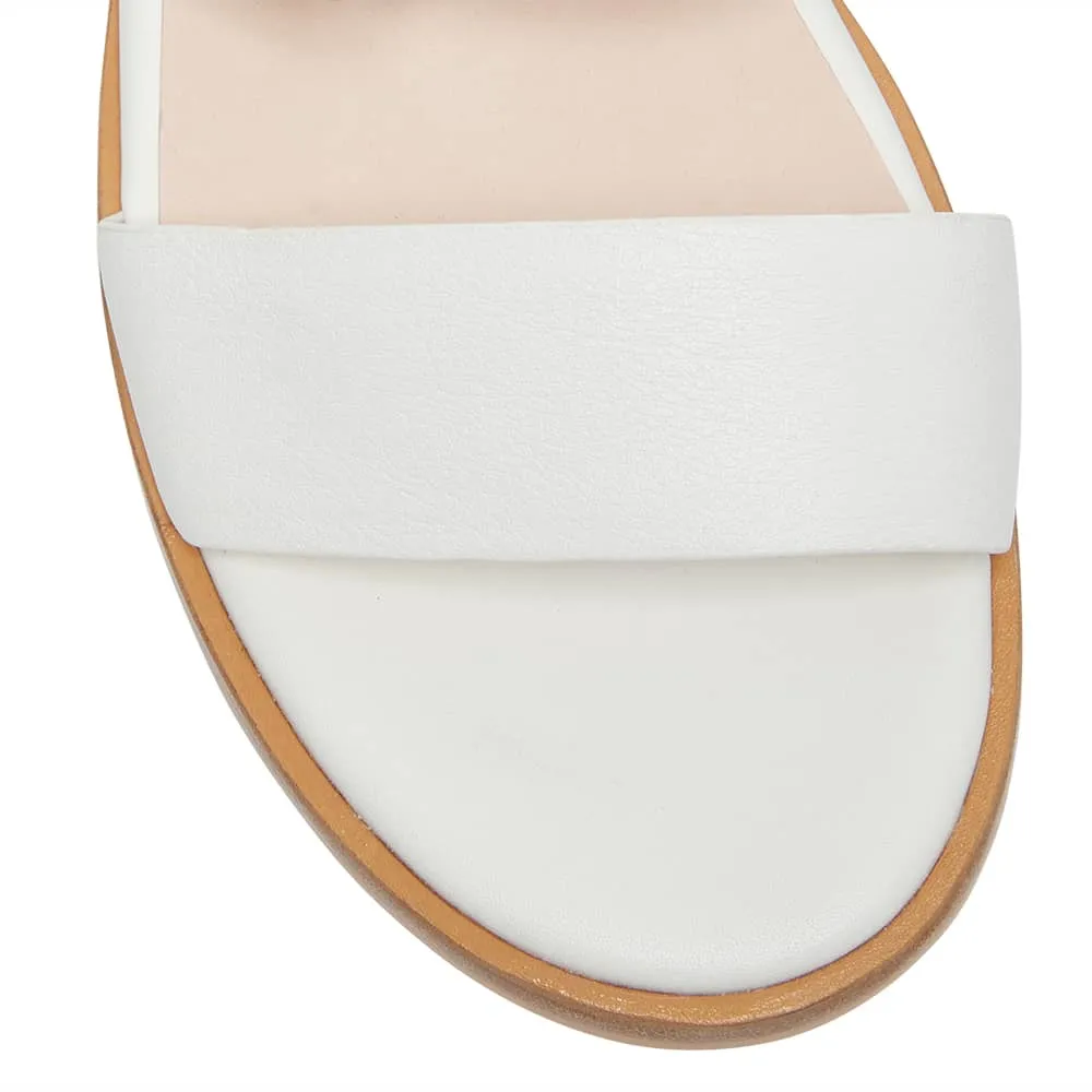 Tabatha Sandal in White Leather