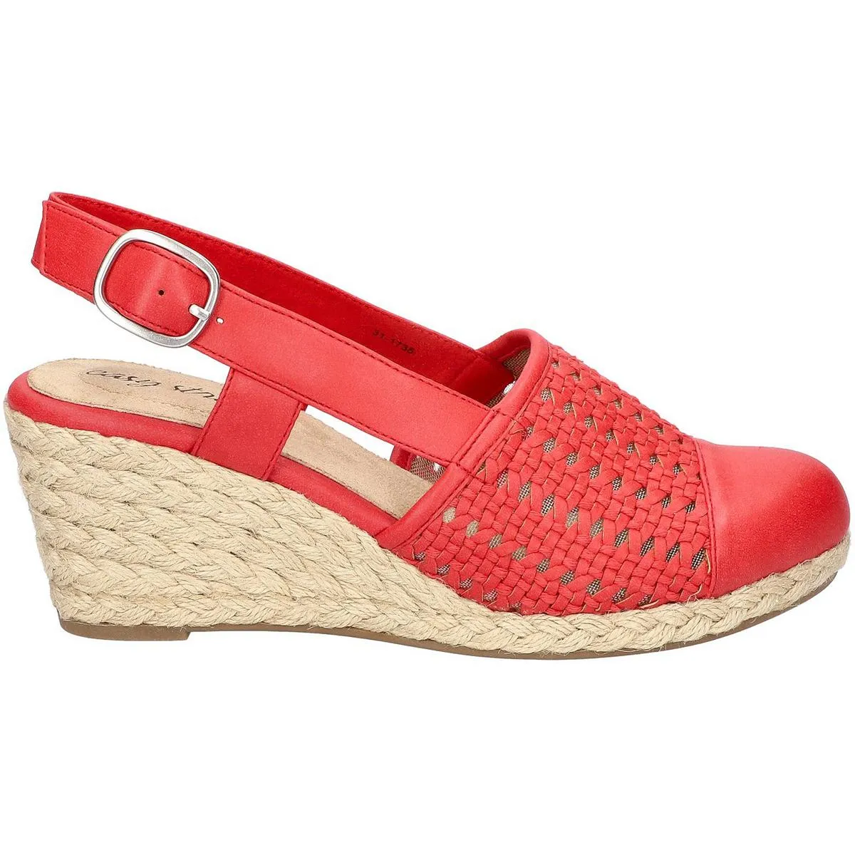 TAFFY Womens Buckle Man Made Wedge Sandals
