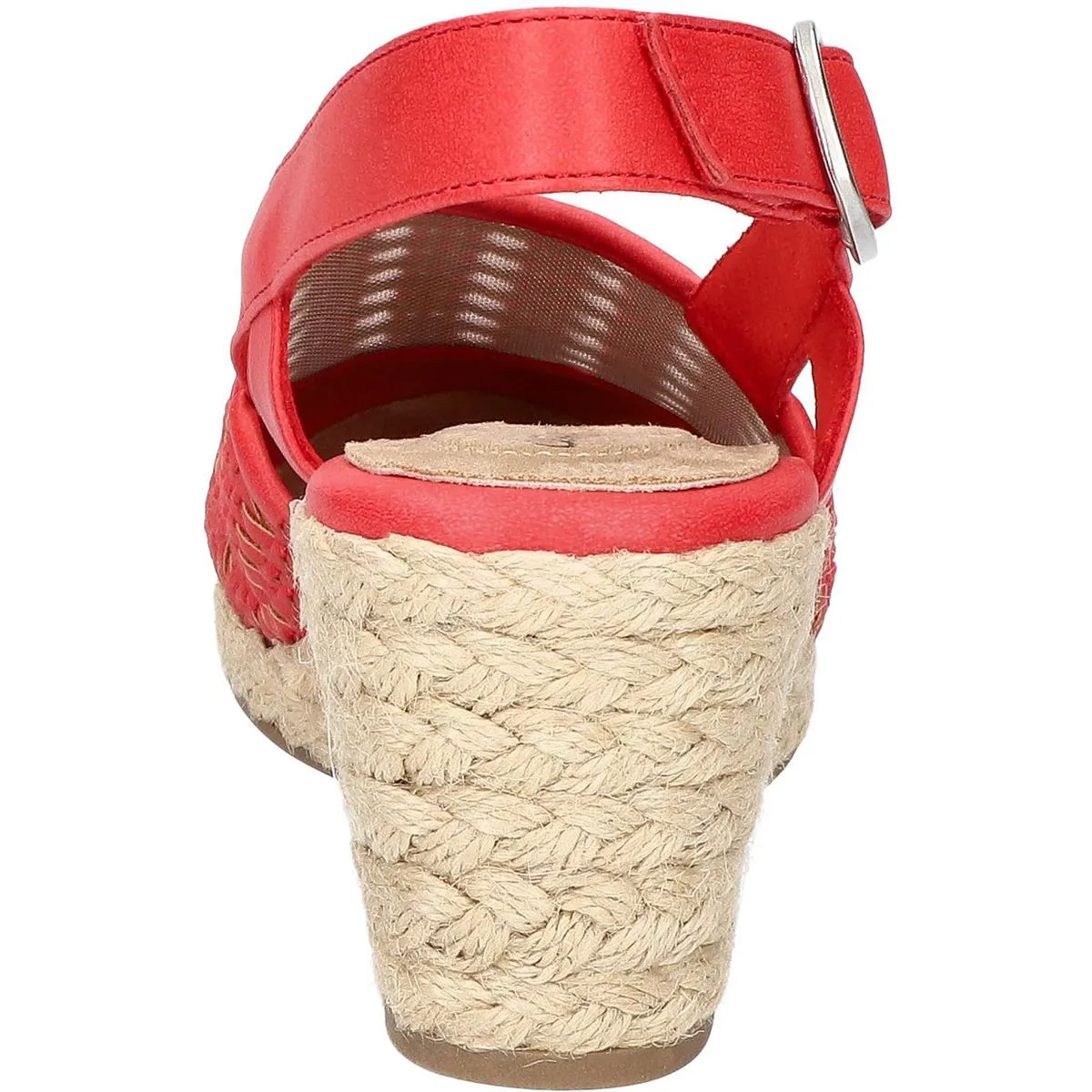 TAFFY Womens Buckle Man Made Wedge Sandals