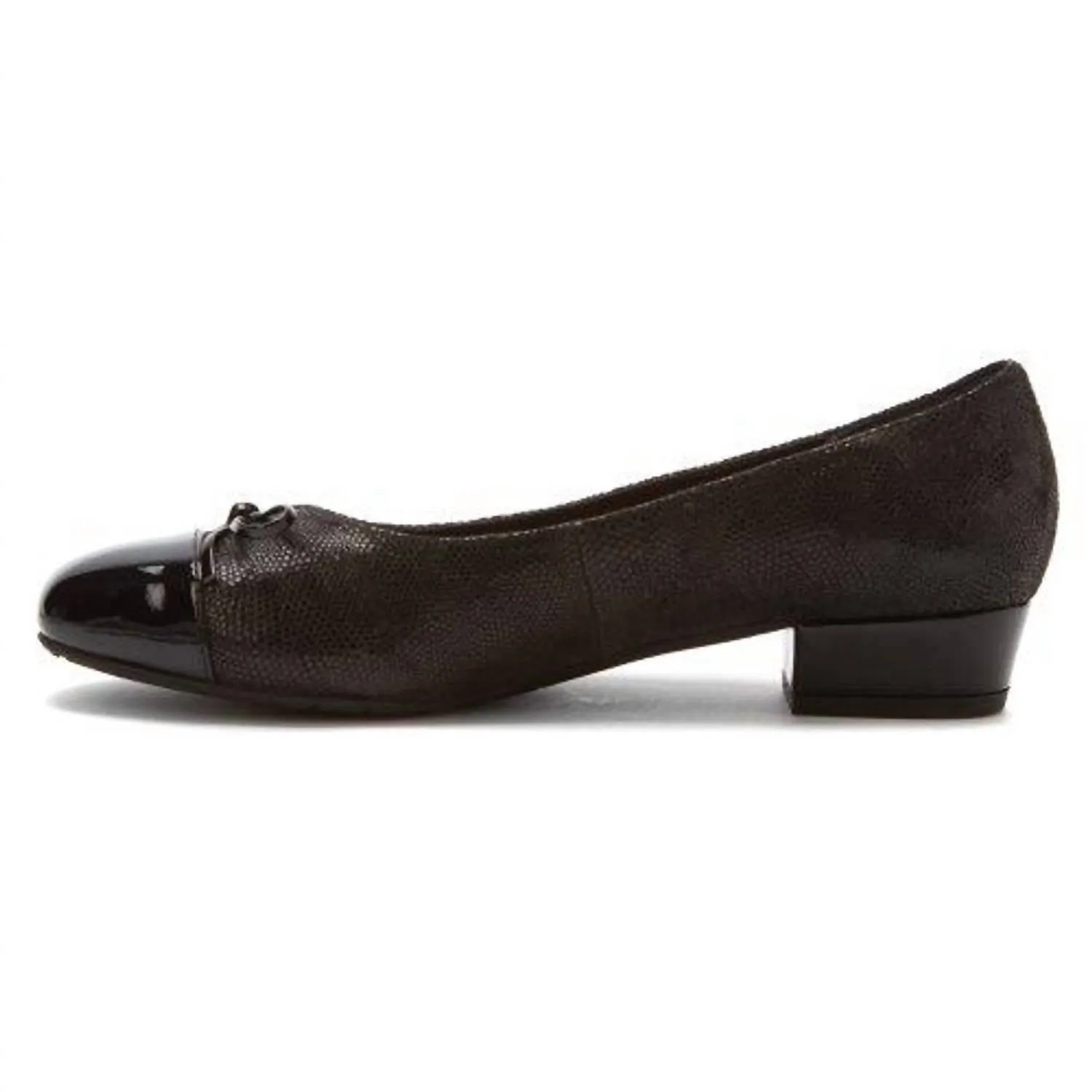 Tawnie Low Heeled Shoes - Wide Width In Brown Lizard