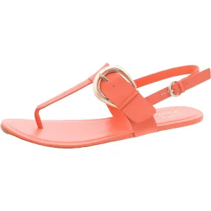 Taylor Womens Buckle Flat T-Strap Sandals