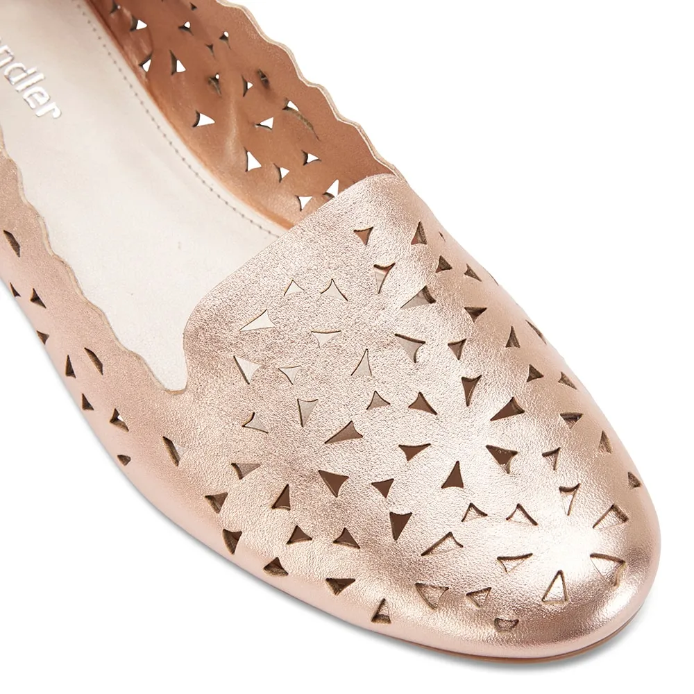 Tempest Loafer in Rose Gold Leather