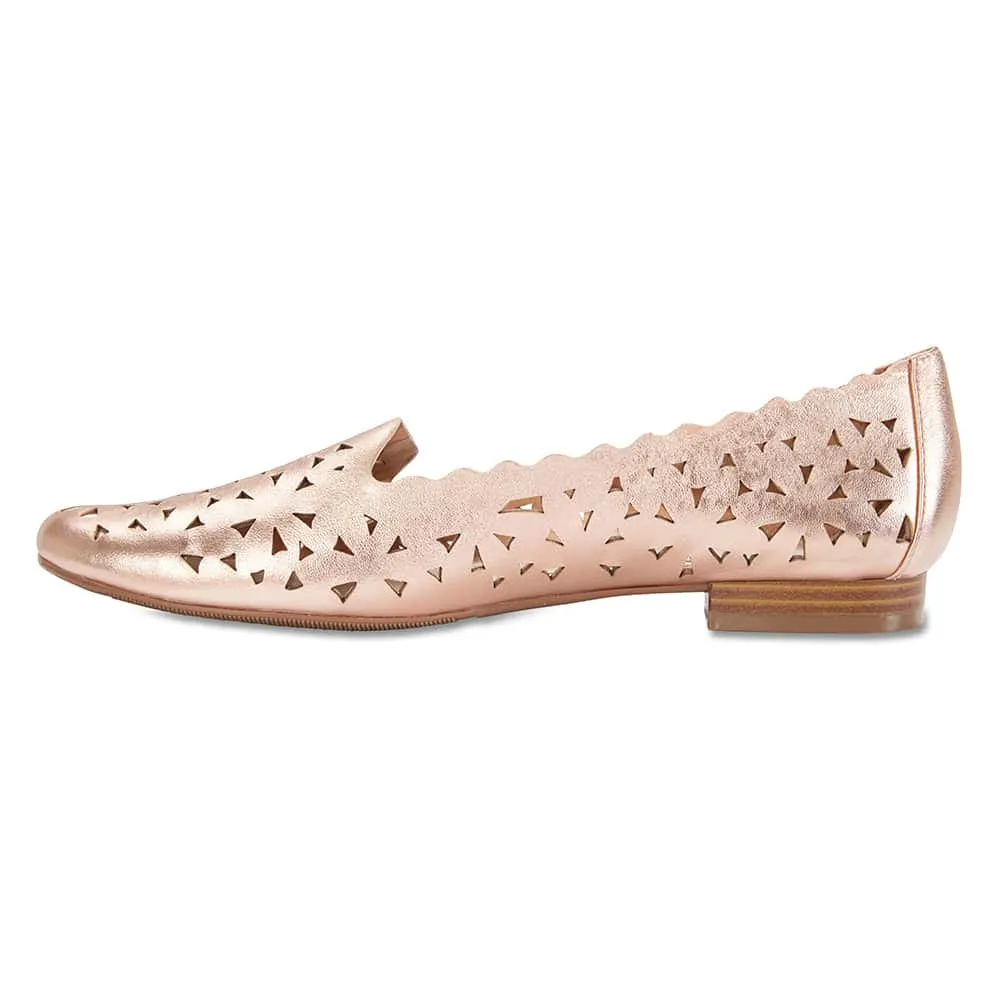 Tempest Loafer in Rose Gold Leather