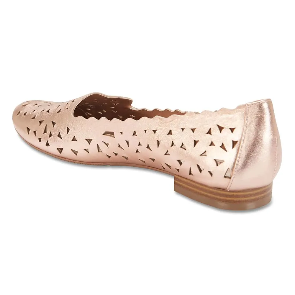 Tempest Loafer in Rose Gold Leather