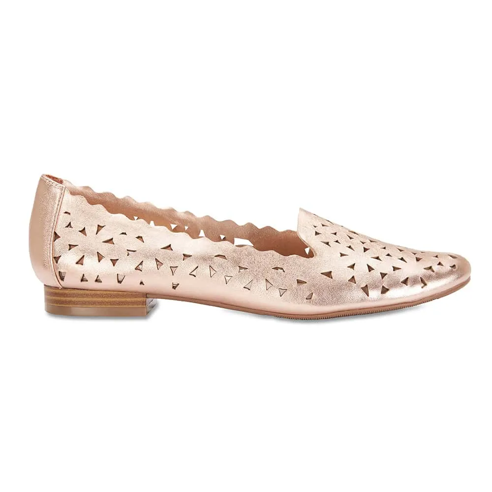 Tempest Loafer in Rose Gold Leather