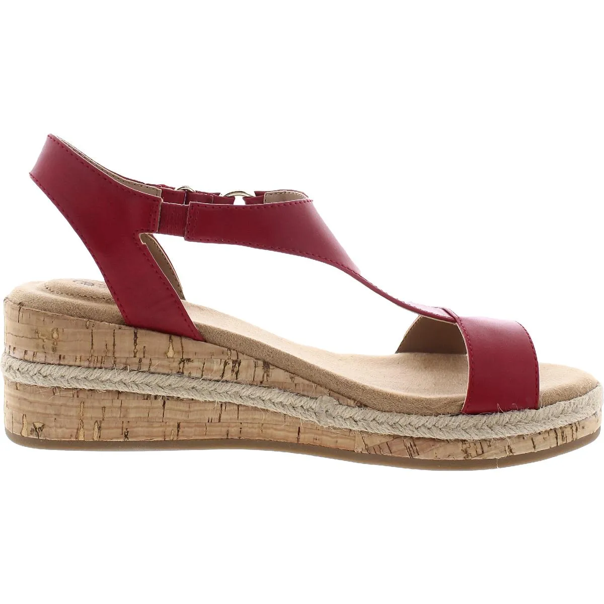 Terrii Womens Faux Leather Cork Wedges