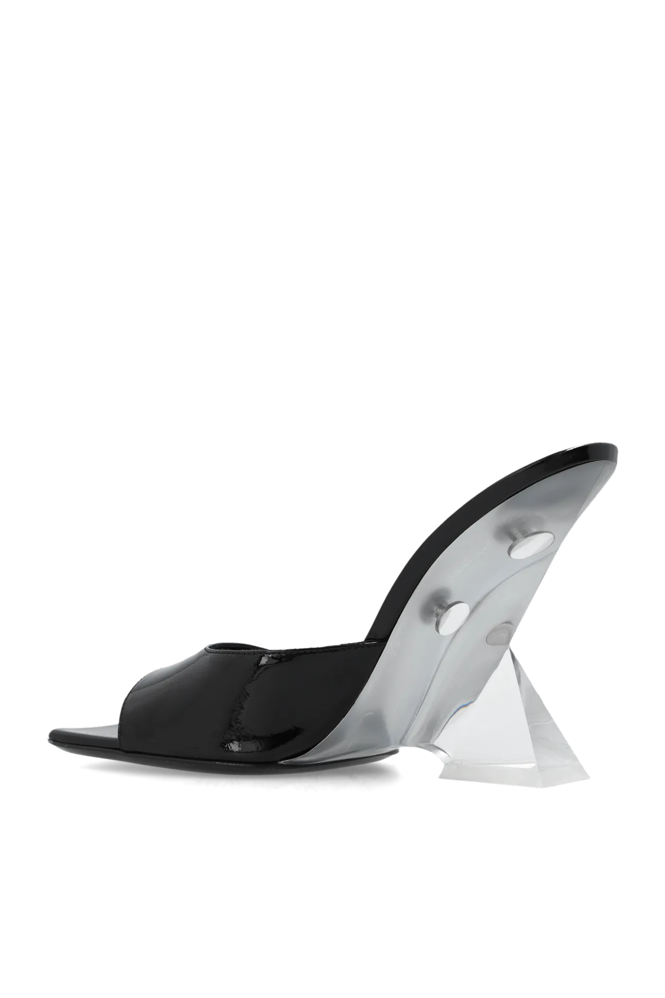 The Attico Cheope Glossy Wedge Mules