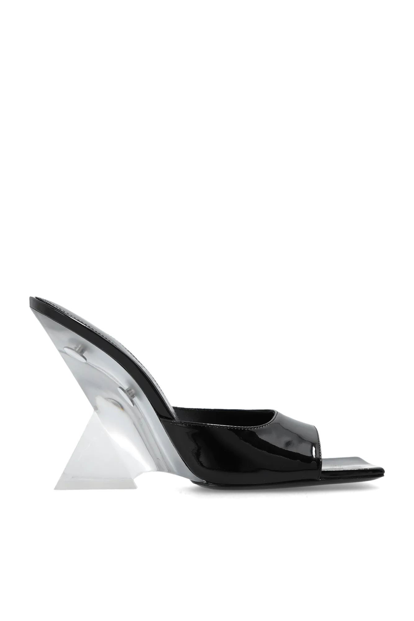 The Attico Cheope Glossy Wedge Mules