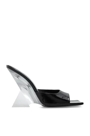 The Attico Cheope Glossy Wedge Mules