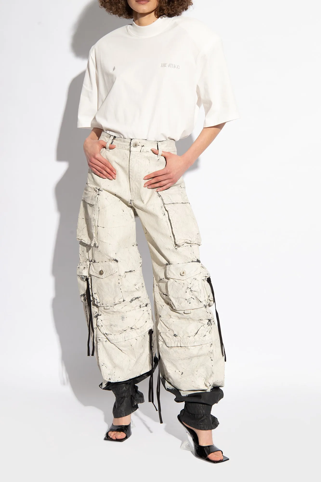 The Attico Cheope Glossy Wedge Mules