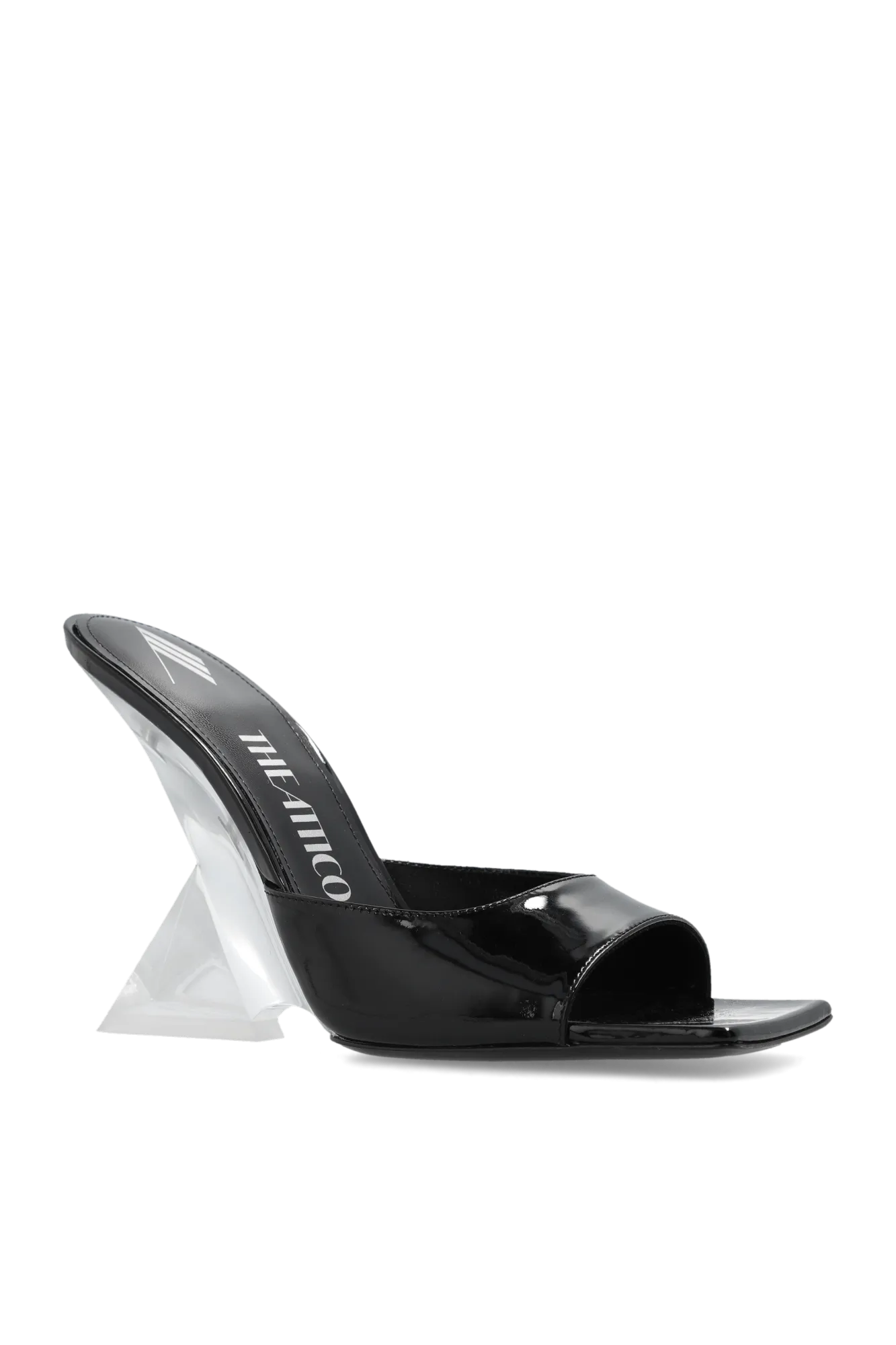 The Attico Cheope Glossy Wedge Mules