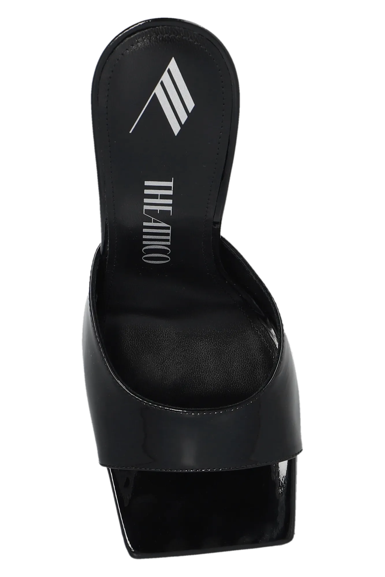 The Attico Cheope Glossy Wedge Mules