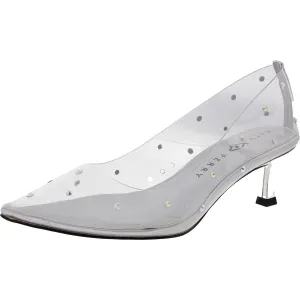 THE GOLDEN STUDDED PUMP Womens Rhinestone Manmade Kitten Heels