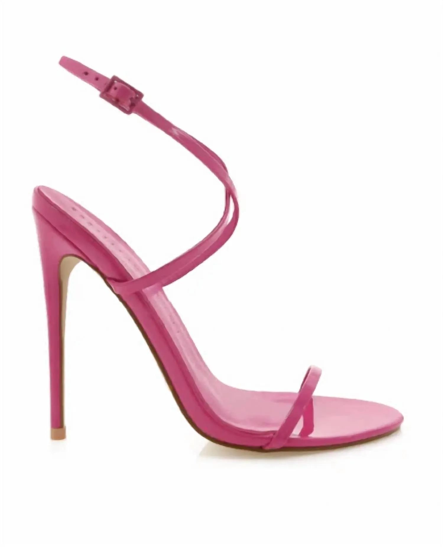 The Naked Heel Patent Sandal In Pink