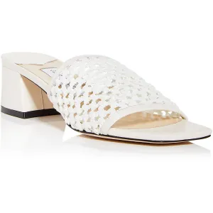 Themis  Womens Open Toe Leather Heels