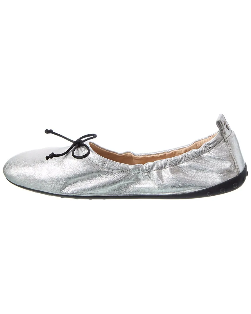 TODs Leather Ballerina Flat