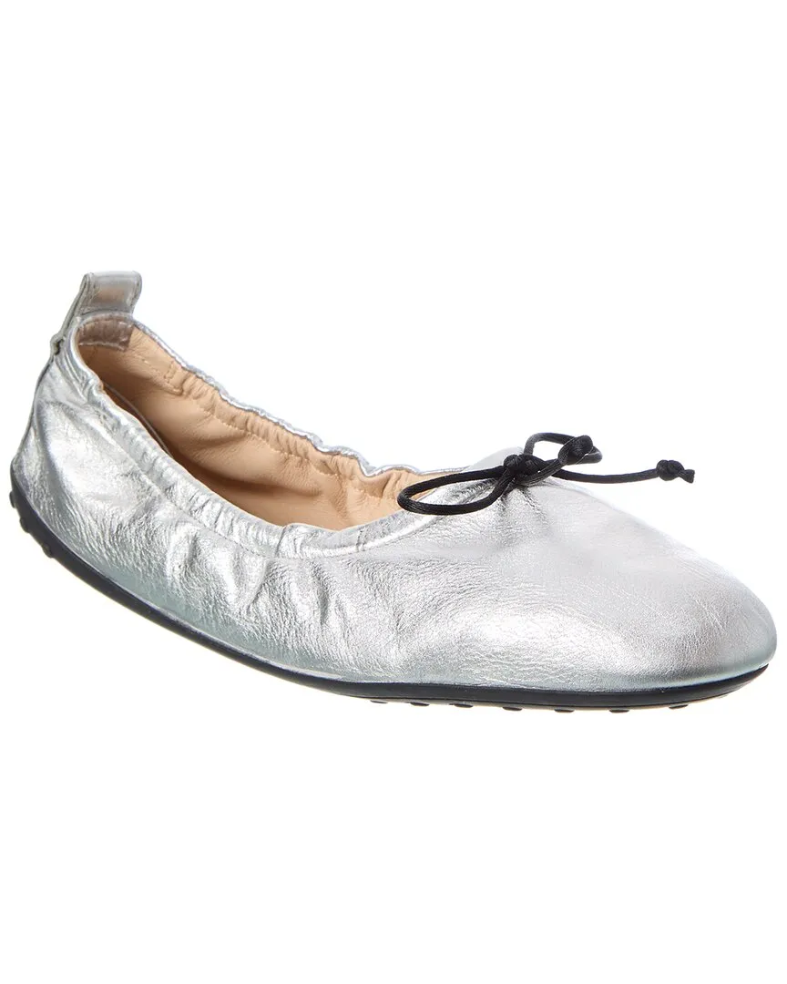 TODs Leather Ballerina Flat