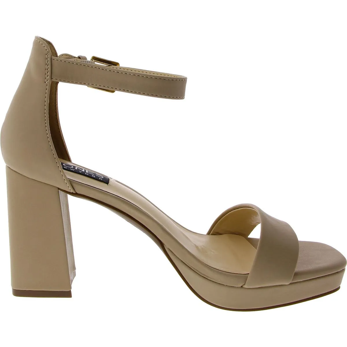 TOREN Womens Faux Leather Open Toe Block Heel