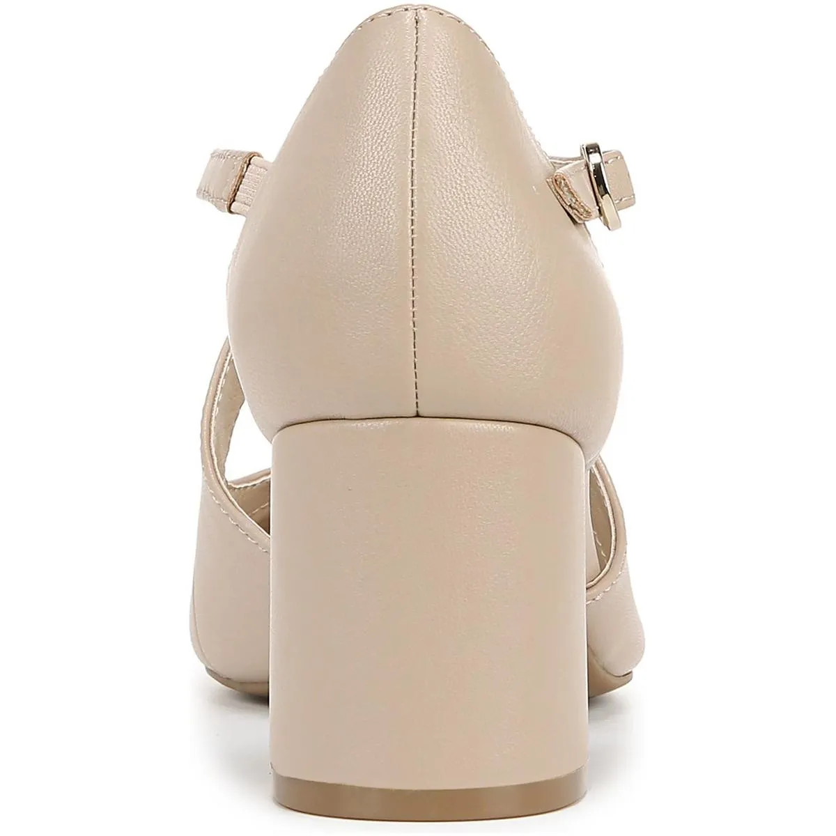 Tracy Womens Adjustable Faux Leather Block Heels
