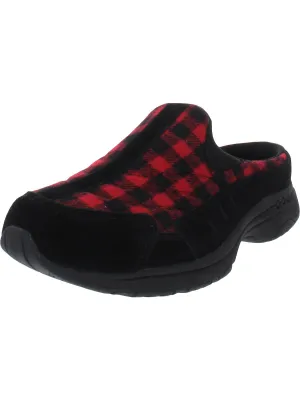 Traveltime 498 Womens Suede Plaid Mules
