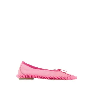 Tutu Frill Ballerinas - Mesh - Pink