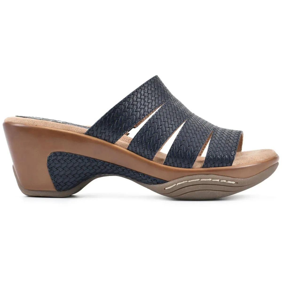 Valora Womens Open Toe Slip On Clogs