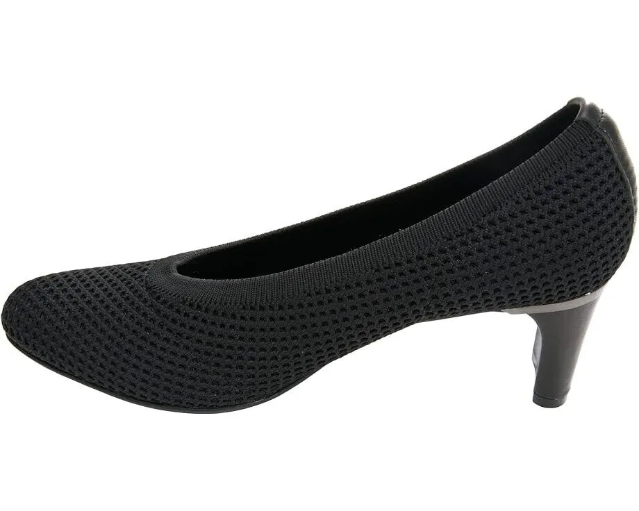 Vaneli Darrie Pump Women's 10 Black Stretch Knit Block Heel Slip On Shoes FZP199