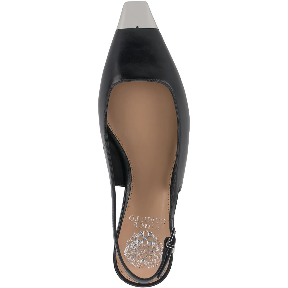 VCSELLYN Womens Metallic Leather Slingbacks