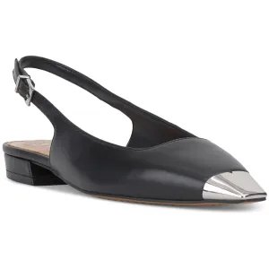 VCSELLYN Womens Metallic Leather Slingbacks