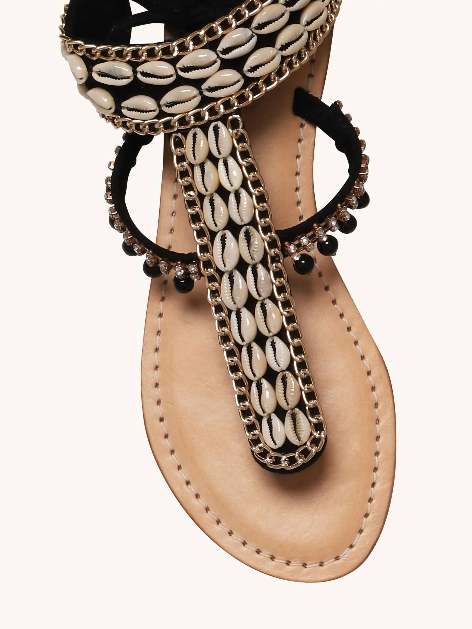 Vechiano Flat Sandals In White