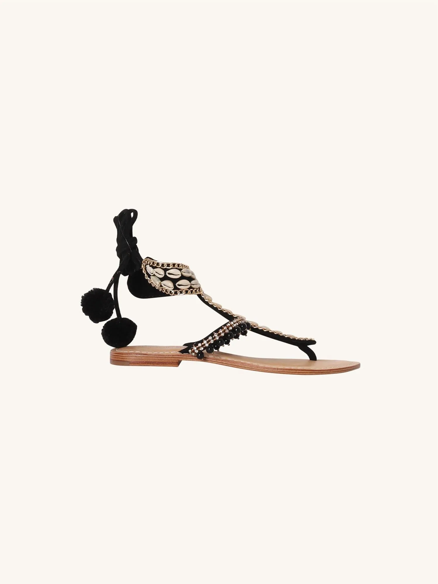 Vechiano Flat Sandals In White