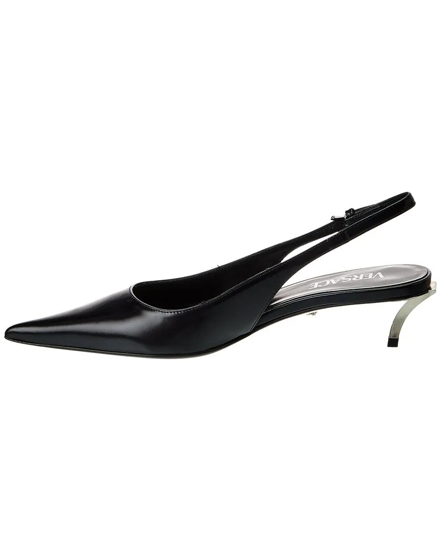 Versace Pin-Point Leather Pump