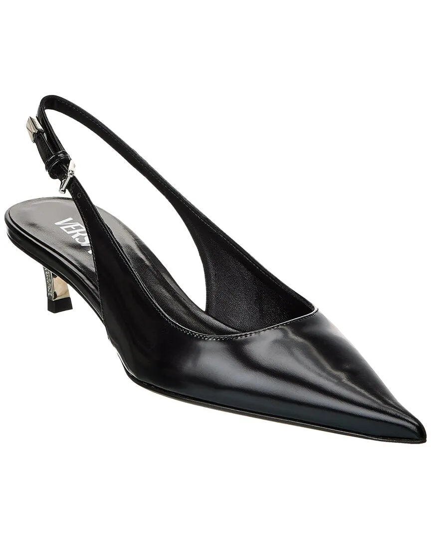 Versace Pin-Point Leather Pump
