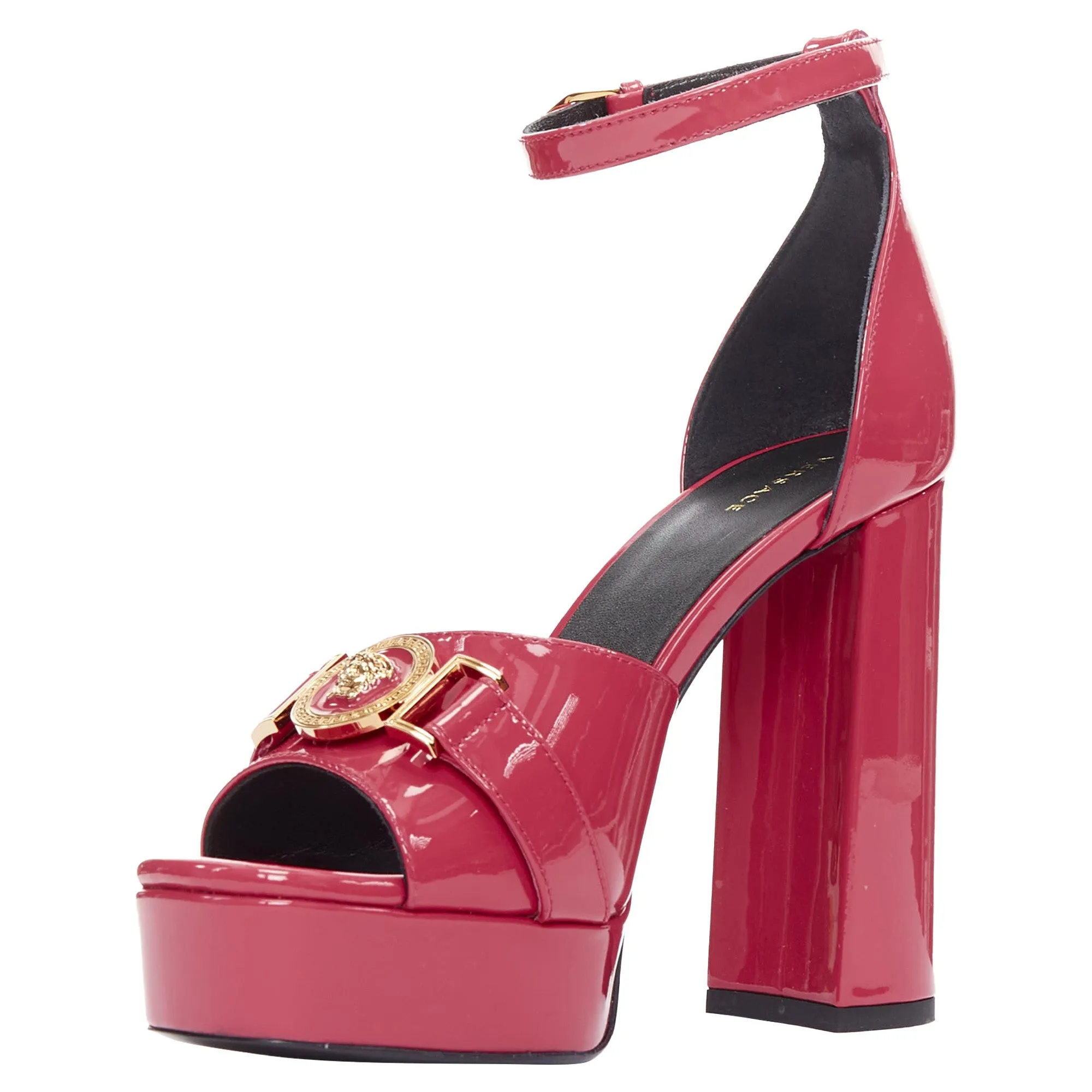 Versace Tribute Medusa Emblem Open Toe Platform Sandal