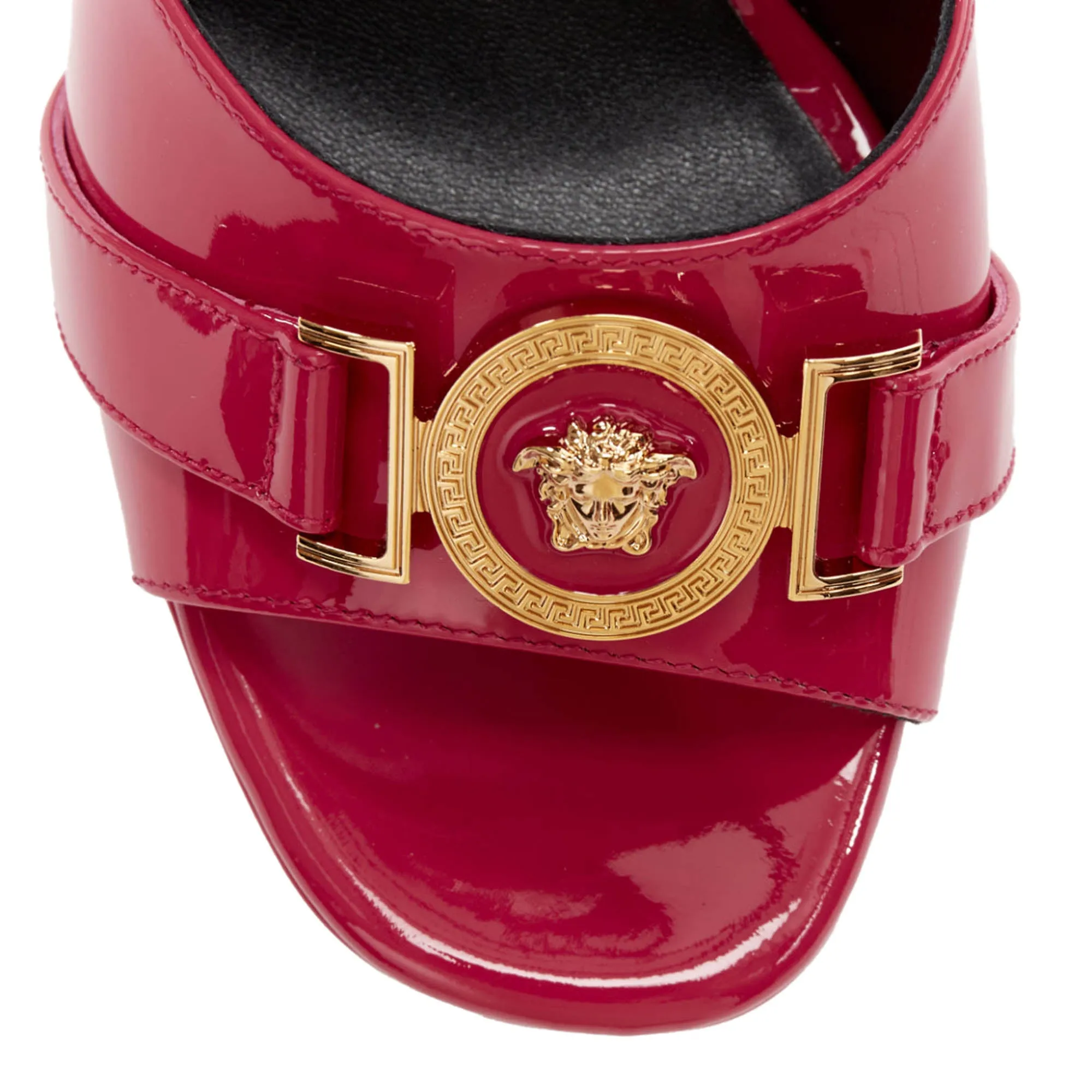 Versace Tribute Medusa Emblem Open Toe Platform Sandal
