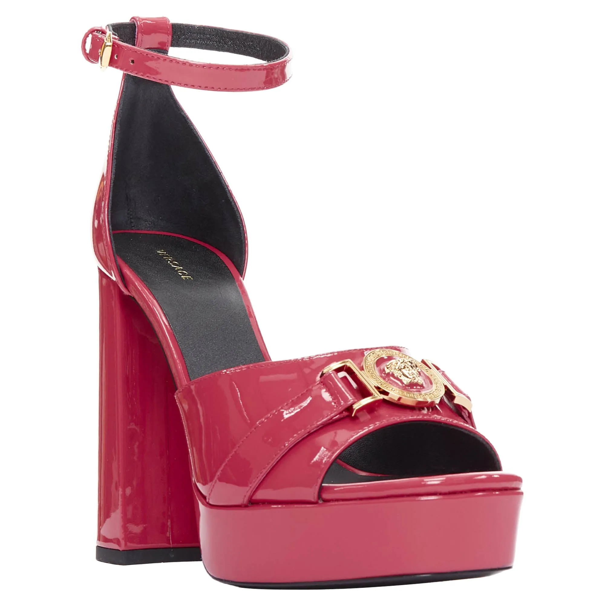 Versace Tribute Medusa Emblem Open Toe Platform Sandal