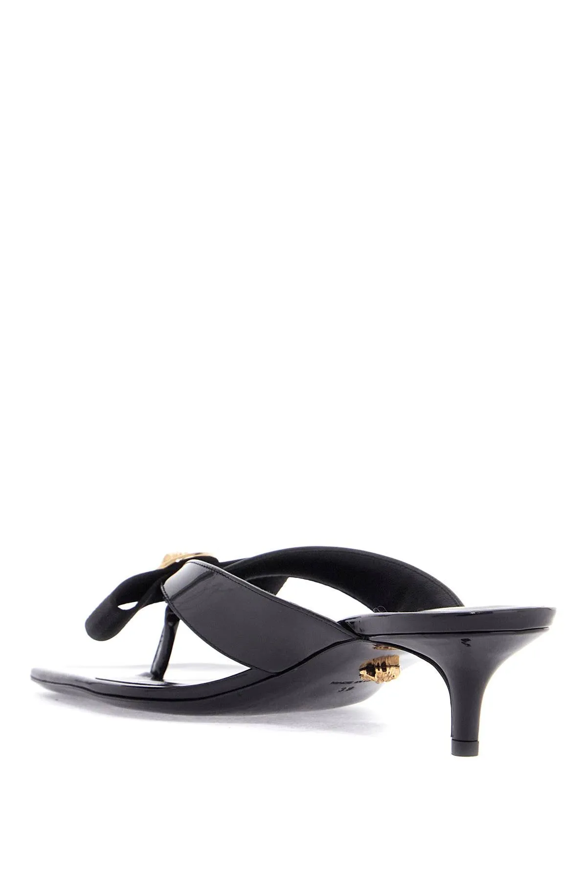 Versace Women's Gianni Ribbon Thong Mules