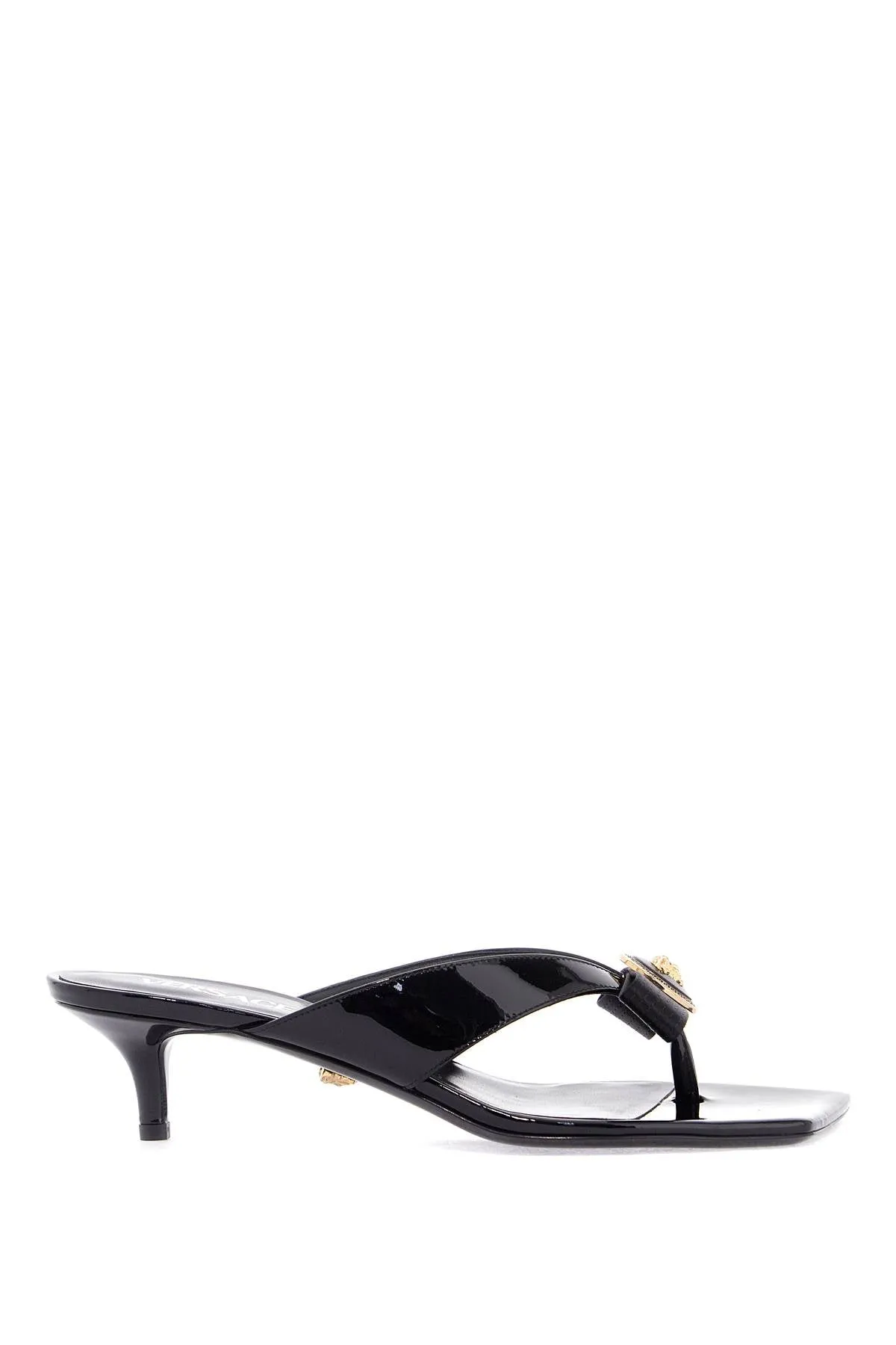 Versace Women's Gianni Ribbon Thong Mules