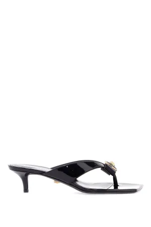 Versace Women's Gianni Ribbon Thong Mules