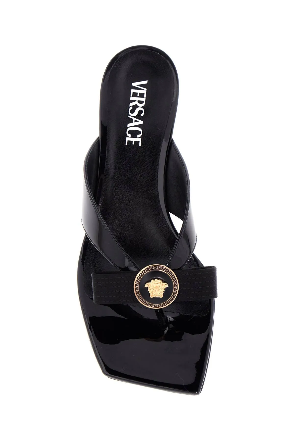 Versace Women's Gianni Ribbon Thong Mules