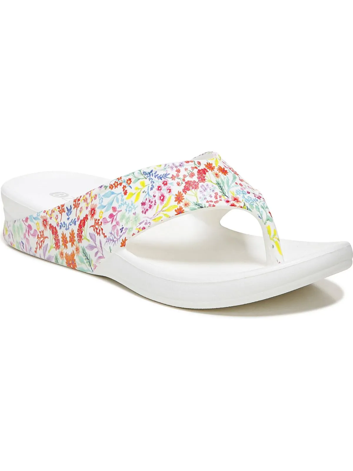 Villa Print Womens Slip On Thong Flip-Flops